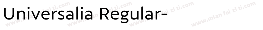 Universalia Regular字体转换